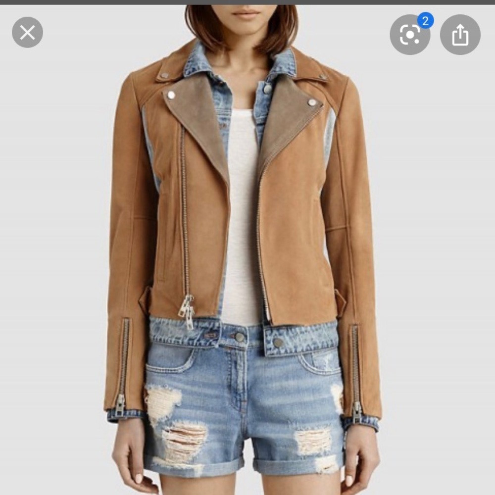 All Saint Frame Denim & Suede Jacket